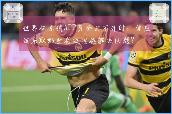 世界杯竞猜APP页面打不开时，你应该采取哪些有效措施解决问题？